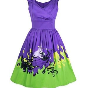 Ultra rare Maleficent Elegant Purple and Green Dress